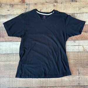 Swiss Cross Mens Black Short Sleeve Crew Neck Tee T-Shirt with Embroidery logo